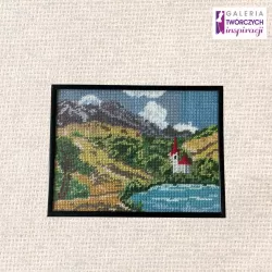 Obraz krajobraz górski  - 25 x 19 cm